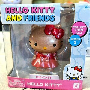 New Rose Gold Hello Kitty Metal Die-Cast Figurine